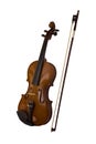 Violin with a bow Royalty Free Stock Photo