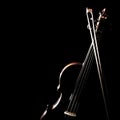 Violin bow isolated on black Royalty Free Stock Photo