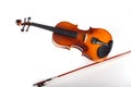 Violin and bow Royalty Free Stock Photo