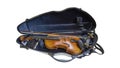 Violin in box case Royalty Free Stock Photo