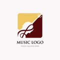 Violin / Cello logo design inspiration , classic and luxury logo designs Royalty Free Stock Photo