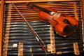 Violin on a cimbalom Royalty Free Stock Photo