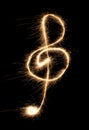 Violin clef sparkler