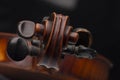 Violin close up isolated on black background Royalty Free Stock Photo