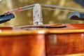 Violin in close up, narrow focus and blur