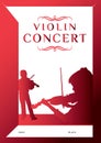 Violin concert poster vector Royalty Free Stock Photo