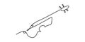 Violin continuous one line drawing minimalism design on white background