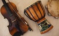 Violin From Czechoslovakia, Djembe and Tambourine