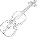 Violin Drawing Royalty Free Stock Photo