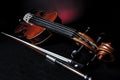 Violin with fiddlestick Royalty Free Stock Photo