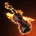 Violin in fire