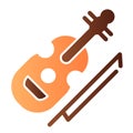 Violin flat icon. String instrument color icons in trendy flat style. Musical instrument gradient style design, designed