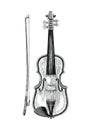 Violin hand skecth vintage style