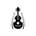 violin icon logo illustration design vector sign symbol Royalty Free Stock Photo