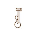 violin icon logo illustration design vector sign symbol Royalty Free Stock Photo