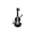 violin icon logo illustration design vector sign symbol Royalty Free Stock Photo