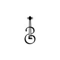 violin icon logo illustration design vector sign symbol Royalty Free Stock Photo