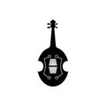 violin icon logo illustration design vector sign symbol Royalty Free Stock Photo