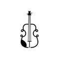 violin icon logo illustration design vector sign symbol Royalty Free Stock Photo