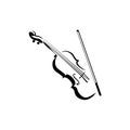 violin icon logo vector design template