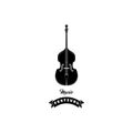 Violin icon. Music Festical logo label. Musical instrument Symbol. Vector.