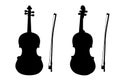 Violin icon. Music instrument silhouette. Creative concept design in realistic style. illustration on white background. Royalty Free Stock Photo