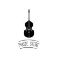 Violin icon. Music store label logo. Musical instrument Symbol. Vector.