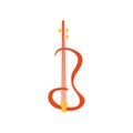 Violin icon vector sign and symbol isolated on white background