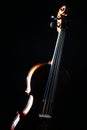 Violin isolated on black Royalty Free Stock Photo