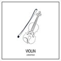 Violin isolated icon