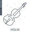 Violin linear icon. Royalty Free Stock Photo