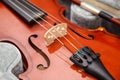 Violin lying in a case closeup Royalty Free Stock Photo