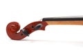 Violin lying down on white bac Royalty Free Stock Photo