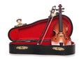 Violin miniature musical instrument Royalty Free Stock Photo