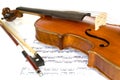 Violin and Music Royalty Free Stock Photo