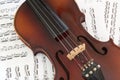 Violin on Music Royalty Free Stock Photo