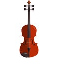 Violin, music icon, flat vector isolated illustration. String musical instrument.