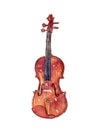 Violin music instrument watercolor illustration