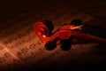Violin and music sheet Royalty Free Stock Photo