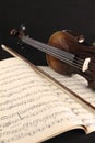 Violin and music sheet Royalty Free Stock Photo