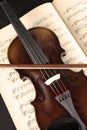 Violin and music sheet Royalty Free Stock Photo