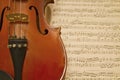 Violin with Music Sheets Royalty Free Stock Photo