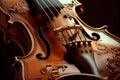 Violin musical instrument close-up. AI Generated Royalty Free Stock Photo