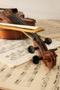 Violin and musical notes