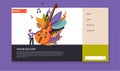 Violin and musician music concert web page template