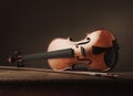 Violin on an old table still life