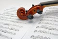 Violin over music scores