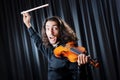 Violin player playing the intstrument Royalty Free Stock Photo