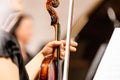 Violin Playing Hands Close Up Royalty Free Stock Photo