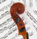 Violin Profile Scroll Royalty Free Stock Photo